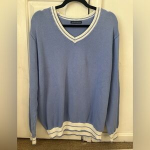 Brandy Melville Light Blue V-Neck Sweater- one size